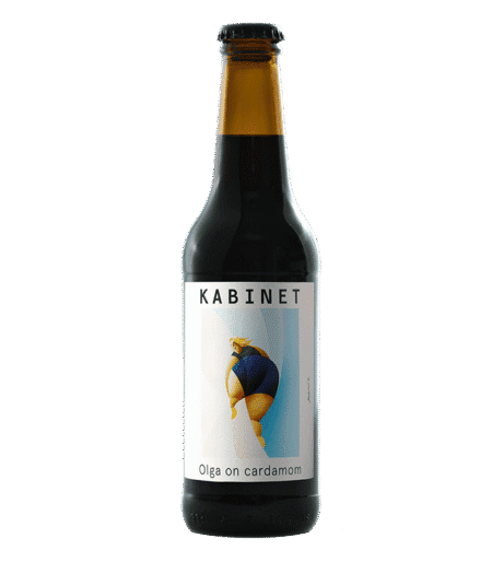 Olga on cardamom beer bottle